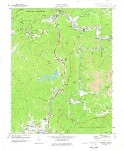 United States Geological Survey Middlesboro North, KY-VA (1974, 24000-Scale) digital map