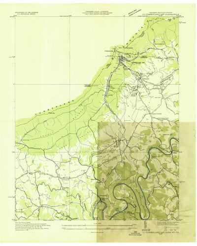 United States Geological Survey Middlesboro South, KY-TN-VA (1935, 24000-Scale) digital map