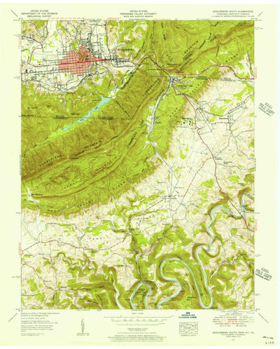 United States Geological Survey Middlesboro South, KY-TN-VA (1955, 24000-Scale) digital map