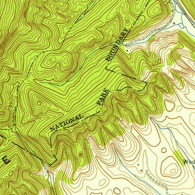 United States Geological Survey Middlesboro South, KY-TN-VA (1955, 24000-Scale) digital map