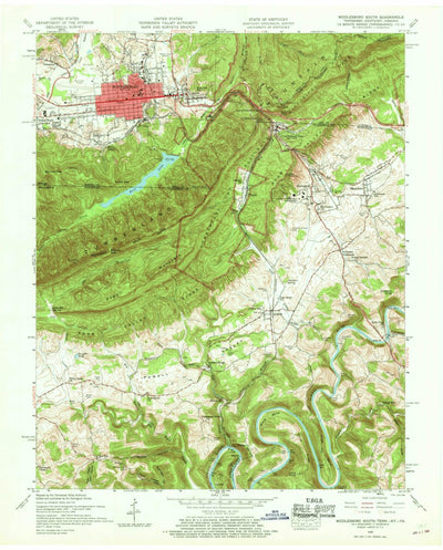 United States Geological Survey Middlesboro South, KY-TN-VA (1959, 24000-Scale) digital map