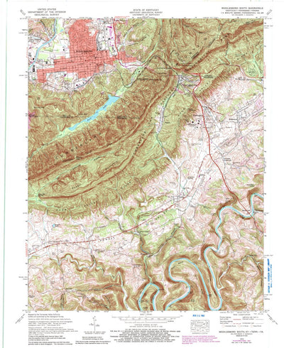 United States Geological Survey Middlesboro South, KY-TN-VA (1974, 24000-Scale) digital map