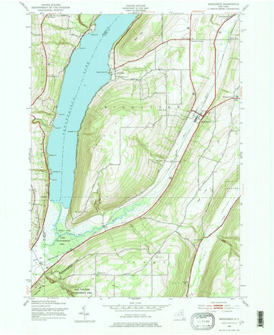 United States Geological Survey Middlesex, NY (1942, 24000-Scale) digital map