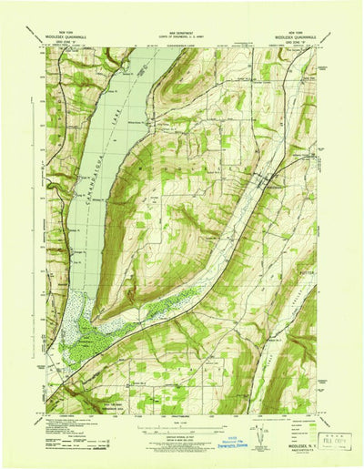 United States Geological Survey Middlesex, NY (1942, 31680-Scale) digital map