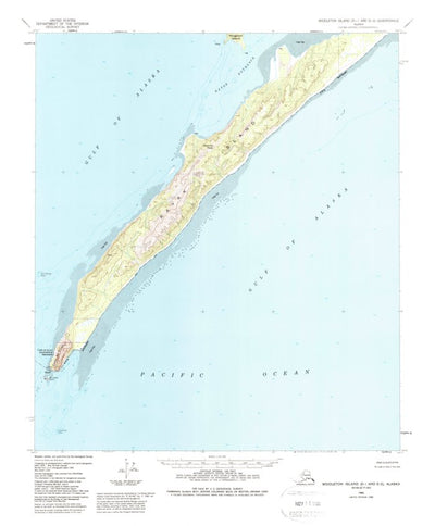 United States Geological Survey Middleton Island D-1 And D-2, AK (1955, 63360-Scale) digital map