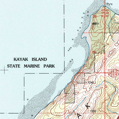 United States Geological Survey Middleton Island D-1 And D-2, AK (1995, 63360-Scale) digital map
