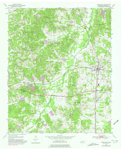 United States Geological Survey Middleton, TN (1950, 24000-Scale) digital map