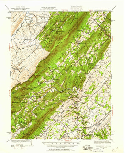 United States Geological Survey Middleton, VA-WV (1937, 62500-Scale) digital map
