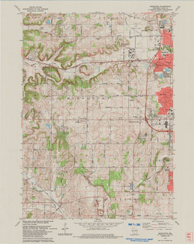 United States Geological Survey Middleton, WI (1983, 24000-Scale) digital map