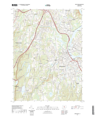 United States Geological Survey Middletown, CT (2021, 24000-Scale) digital map