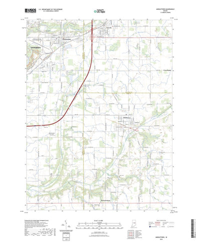 United States Geological Survey Middletown, IN (2022, 24000-Scale) digital map