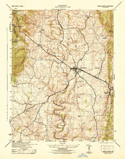 United States Geological Survey Middletown, MD (1944, 31680-Scale) digital map