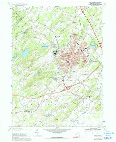 United States Geological Survey Middletown, NY (1969, 24000-Scale) digital map