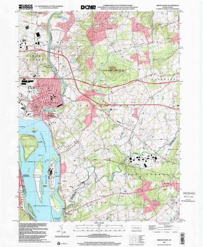 United States Geological Survey Middletown, PA (1999, 24000-Scale) digital map