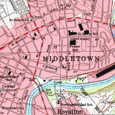United States Geological Survey Middletown, PA (1999, 24000-Scale) digital map