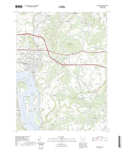 United States Geological Survey Middletown, PA (2023, 24000-Scale) digital map