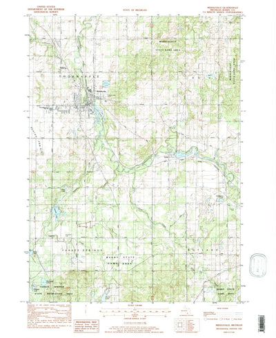United States Geological Survey Middleville, MI (1982, 24000-Scale) digital map
