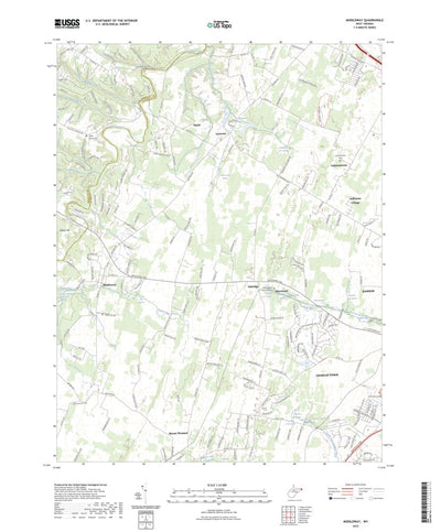 United States Geological Survey Middleway, WV (2023, 24000-Scale) digital map