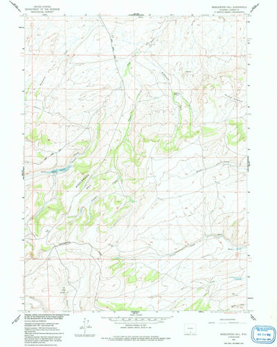 United States Geological Survey Middlewood Hill, WY (1961, 24000-Scale) digital map