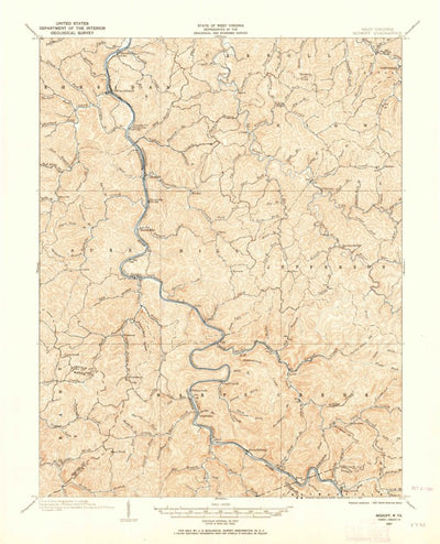 United States Geological Survey Midkiff, WV (1907, 62500-Scale) digital map