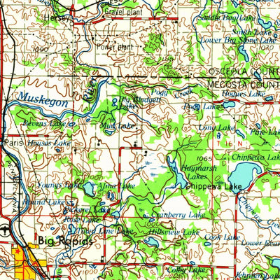 United States Geological Survey Midland, MI (1966, 250000-Scale) digital map