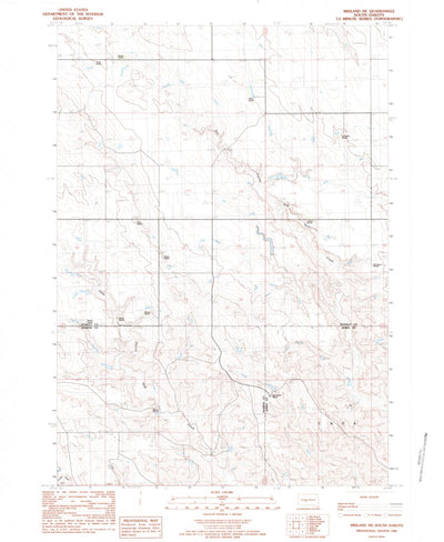 United States Geological Survey Midland NE, SD (1982, 24000-Scale) digital map