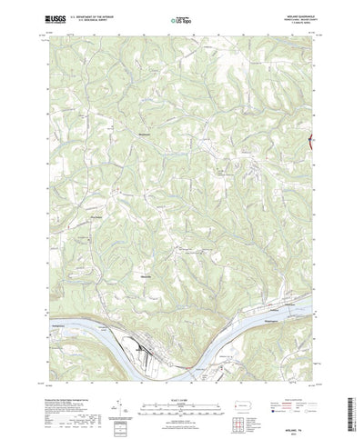 United States Geological Survey Midland, PA (2023, 24000-Scale) digital map