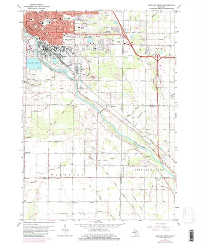 United States Geological Survey Midland South, MI (1962, 24000-Scale) digital map