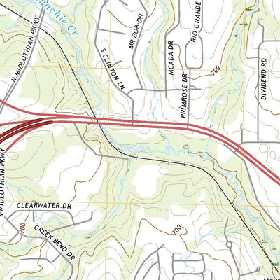 United States Geological Survey Midlothian, TX (2022, 24000-Scale) digital map