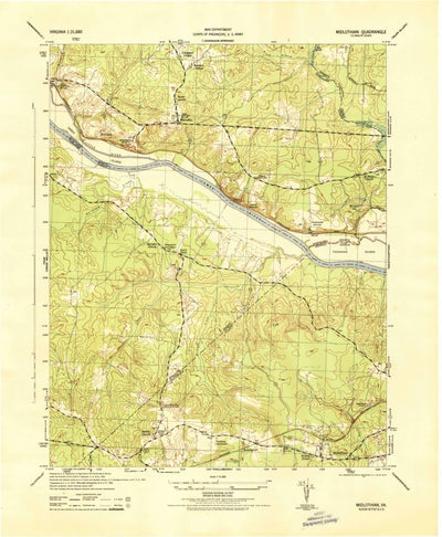 United States Geological Survey Midlothian, VA (1944, 31680-Scale) digital map