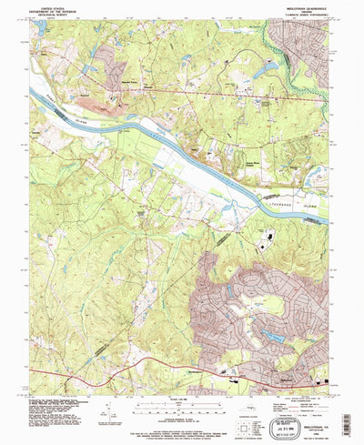 United States Geological Survey Midlothian, VA (1994, 24000-Scale) digital map