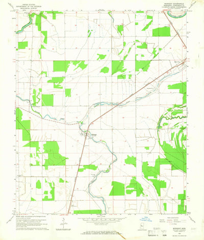 United States Geological Survey Midnight, MS (1965, 24000-Scale) digital map