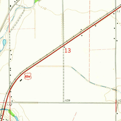 United States Geological Survey Midnight, MS (1965, 24000-Scale) digital map