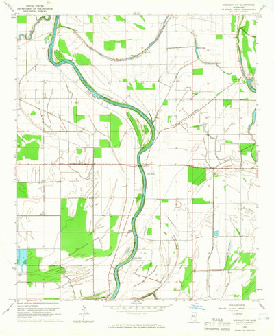 United States Geological Survey Midnight NW, MS (1965, 24000-Scale) digital map