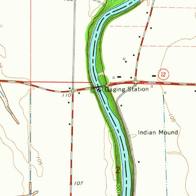 United States Geological Survey Midnight NW, MS (1965, 24000-Scale) digital map