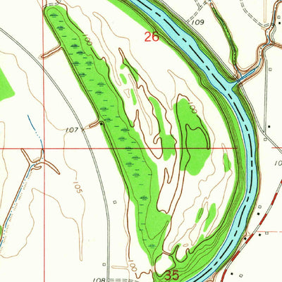 United States Geological Survey Midnight NW, MS (1965, 24000-Scale) digital map
