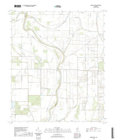 United States Geological Survey Midnight NW, MS (2020, 24000-Scale) digital map