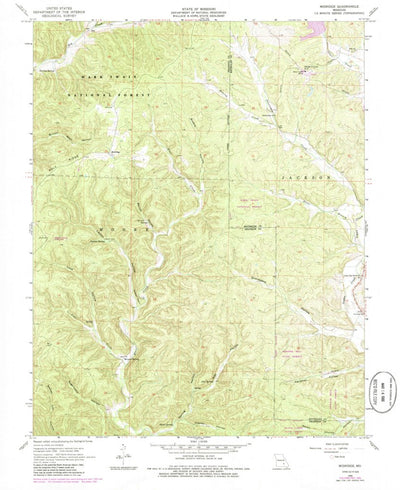 United States Geological Survey Midridge, MO (1966, 24000-Scale) digital map