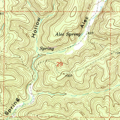 United States Geological Survey Midridge, MO (1966, 24000-Scale) digital map