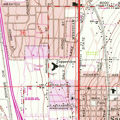 United States Geological Survey Midvale, UT (1963, 24000-Scale) digital map