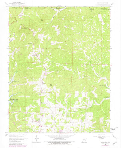 United States Geological Survey Midway, AR-MO (1966, 24000-Scale) digital map