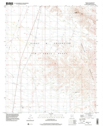 United States Geological Survey Midway, AZ (1996, 24000-Scale) digital map
