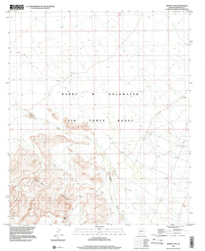 United States Geological Survey Midway NW, AZ (1996, 24000-Scale) digital map