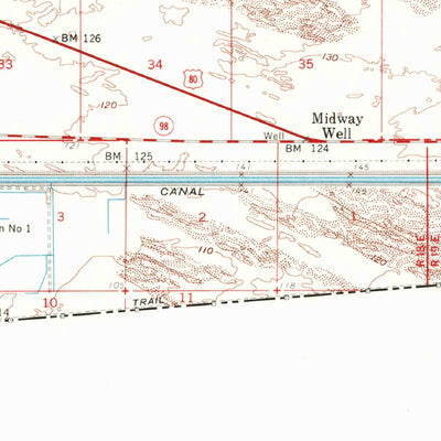 United States Geological Survey Midway Well, CA (1954, 62500-Scale) digital map