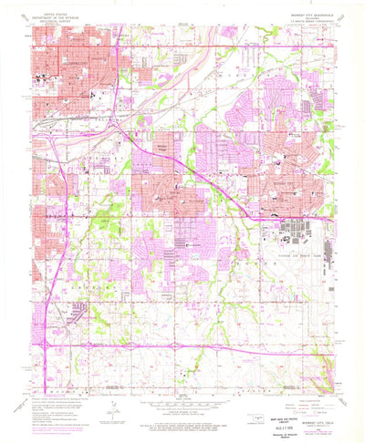United States Geological Survey Midwest City, OK (1956, 24000-Scale) digital map