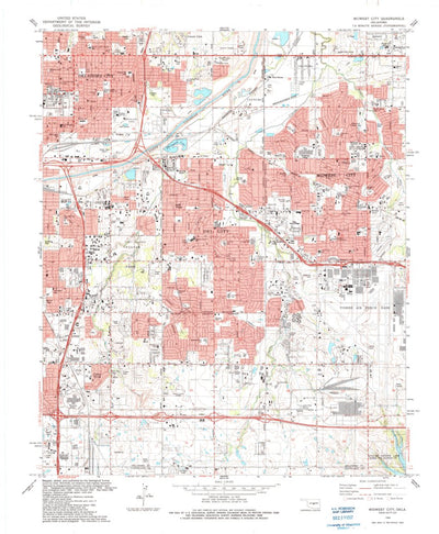 United States Geological Survey Midwest City, OK (1986, 24000-Scale) digital map