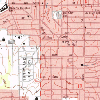 United States Geological Survey Midwest City, OK (1986, 24000-Scale) digital map