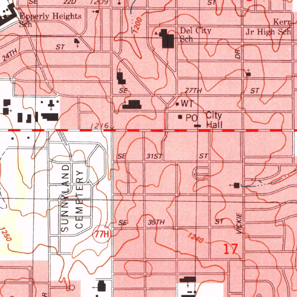 Midwest City, OK (1995, 24000-Scale) Map by United States