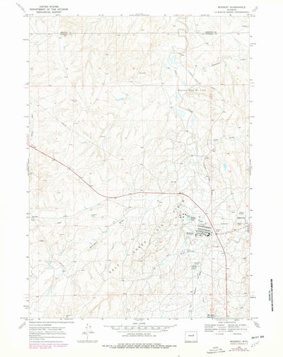 United States Geological Survey Midwest, WY (1968, 24000-Scale) digital map