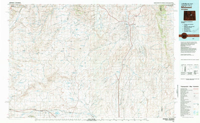 United States Geological Survey Midwest, WY (1981, 100000-Scale) digital map